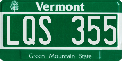VT license plate LQS355