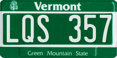 VT license plate LQS357
