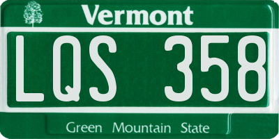 VT license plate LQS358