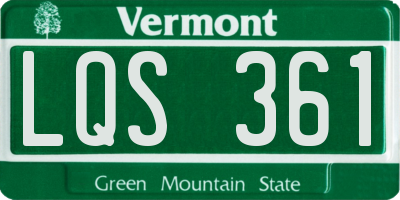 VT license plate LQS361