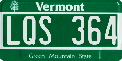VT license plate LQS364