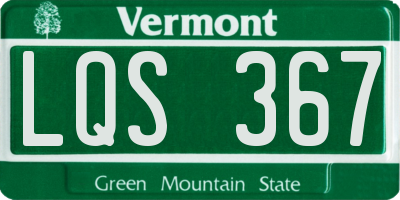 VT license plate LQS367