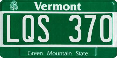 VT license plate LQS370