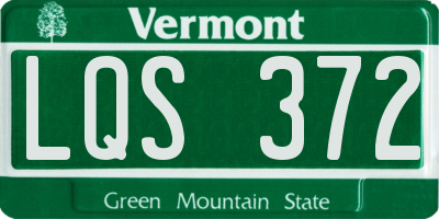 VT license plate LQS372