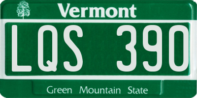 VT license plate LQS390