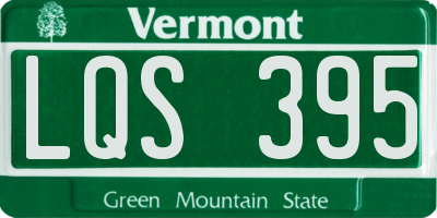 VT license plate LQS395