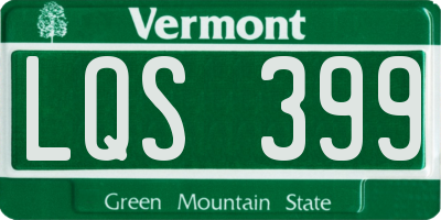 VT license plate LQS399