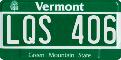 VT license plate LQS406