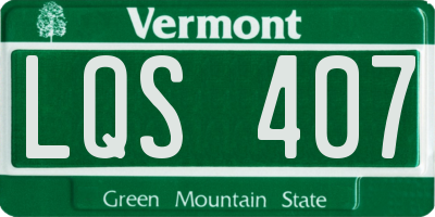 VT license plate LQS407