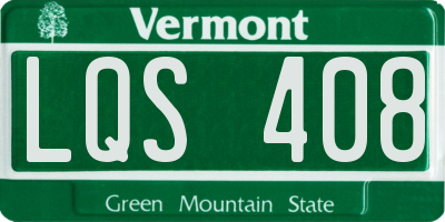 VT license plate LQS408