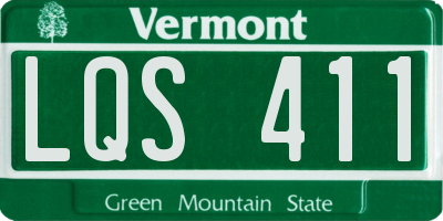 VT license plate LQS411