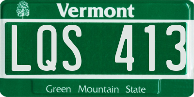 VT license plate LQS413
