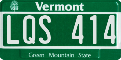 VT license plate LQS414