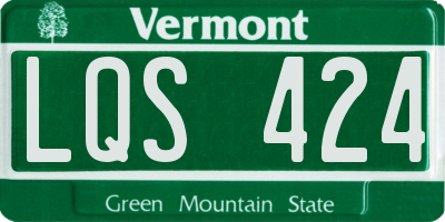 VT license plate LQS424