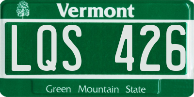 VT license plate LQS426