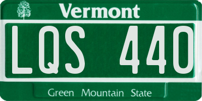 VT license plate LQS440