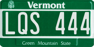 VT license plate LQS444
