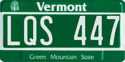 VT license plate LQS447