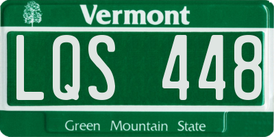 VT license plate LQS448