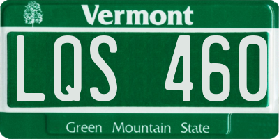 VT license plate LQS460