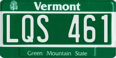 VT license plate LQS461