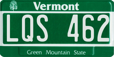 VT license plate LQS462