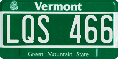 VT license plate LQS466
