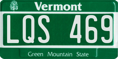 VT license plate LQS469
