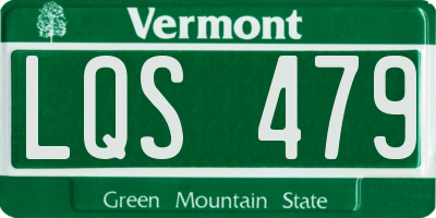 VT license plate LQS479