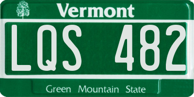 VT license plate LQS482