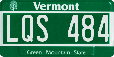 VT license plate LQS484
