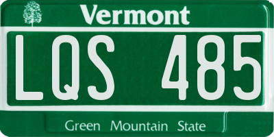 VT license plate LQS485