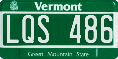VT license plate LQS486