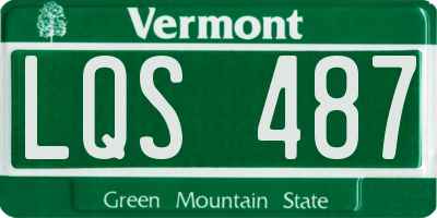 VT license plate LQS487
