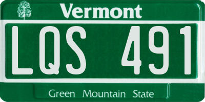 VT license plate LQS491