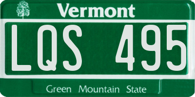 VT license plate LQS495