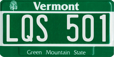 VT license plate LQS501
