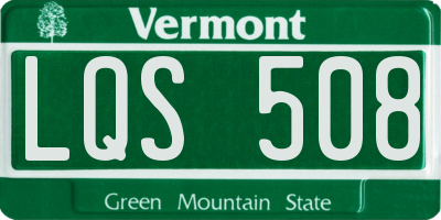 VT license plate LQS508