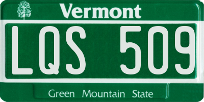 VT license plate LQS509