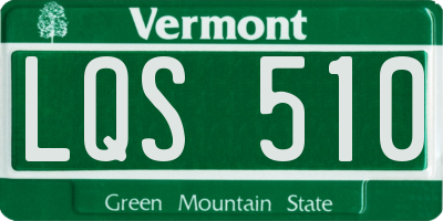 VT license plate LQS510