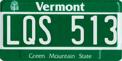 VT license plate LQS513