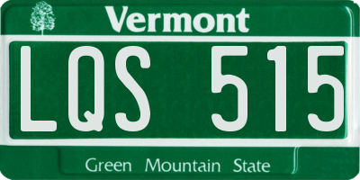 VT license plate LQS515