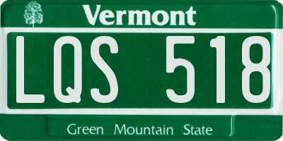 VT license plate LQS518