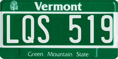 VT license plate LQS519