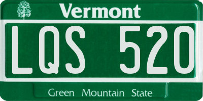 VT license plate LQS520