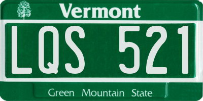 VT license plate LQS521