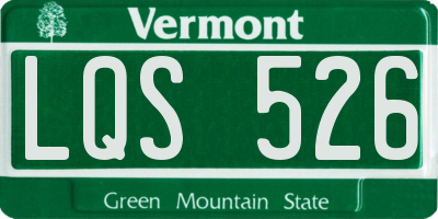 VT license plate LQS526