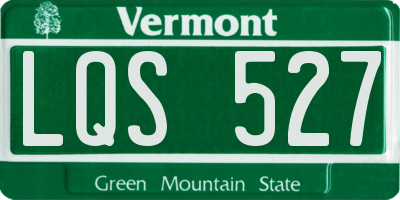 VT license plate LQS527