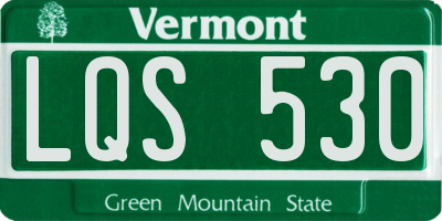 VT license plate LQS530