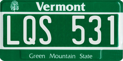 VT license plate LQS531